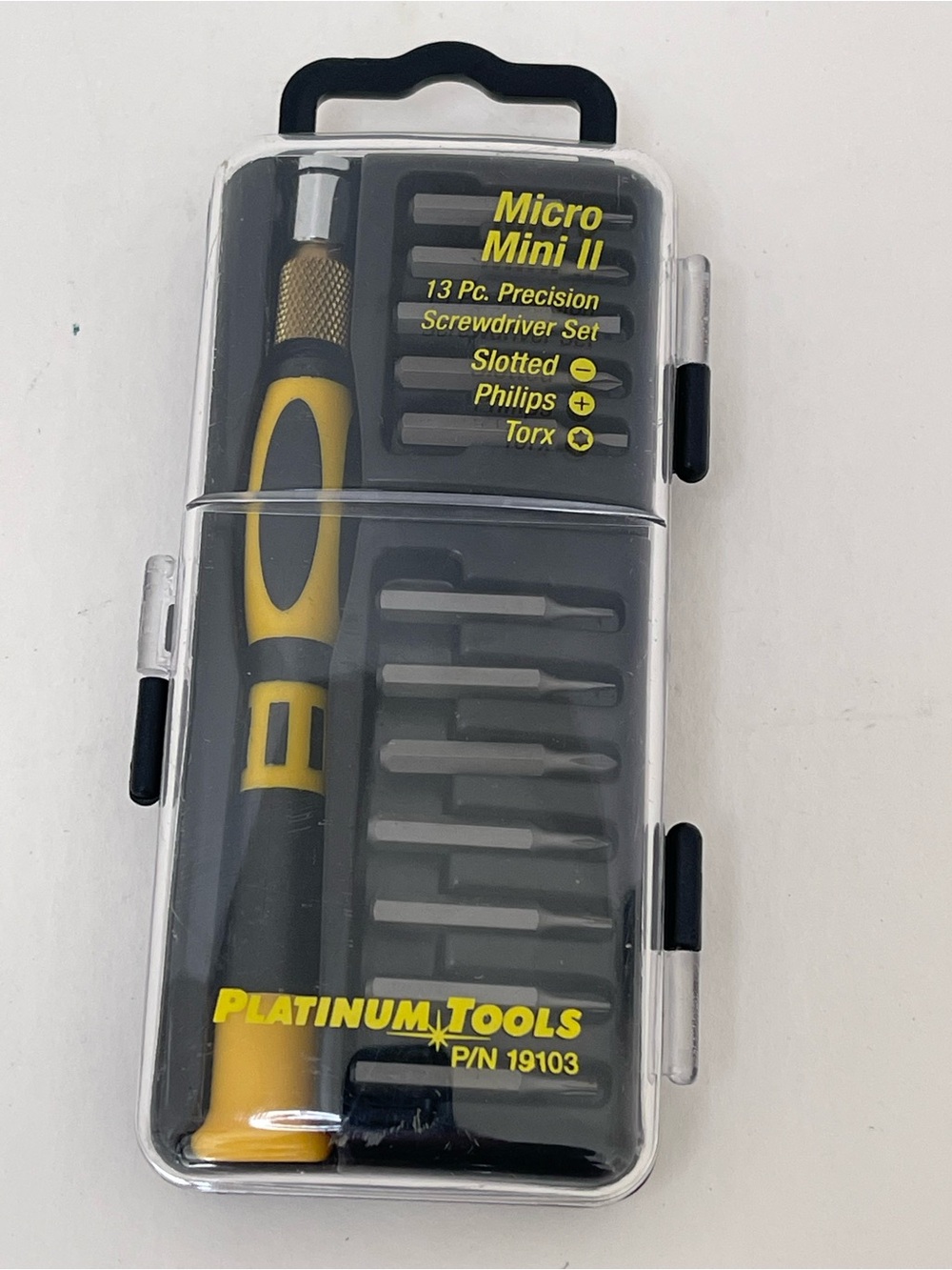 Micro Mini II 13-Piece Precision Screwdriver Set - Black & Yellow